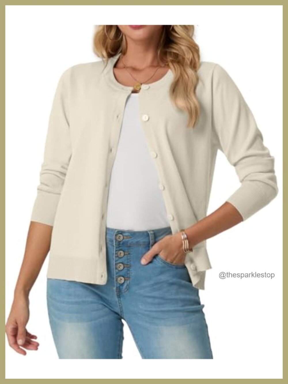 Viscose Knit Button-Up Cardigan Sweater Lightweight Layering Women's